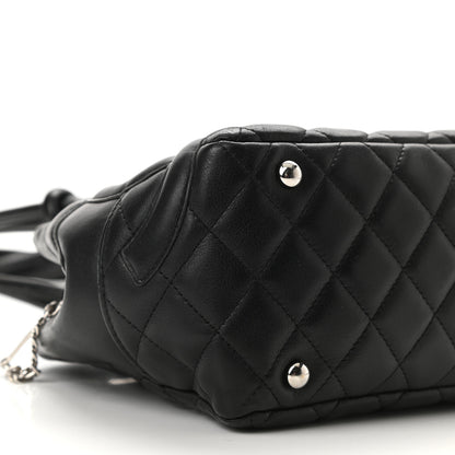 Chanel Calfskin Quilted Large Cambon Bowler Black 9 of 10