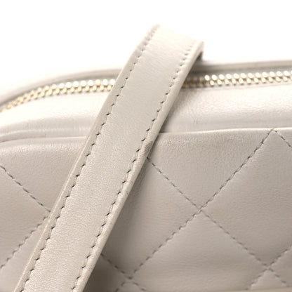 Chanel Calfskin Quilted Enchained Camera Case Bag White 14 of 14