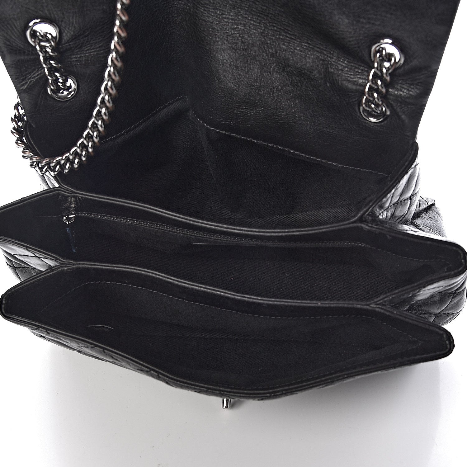 Chanel Glazed Calfskin Quilted Large Lady Pearly Flap Black 5 of 11