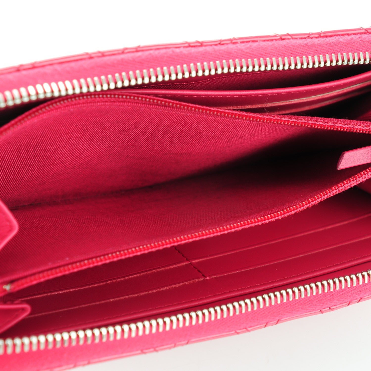 Chanel Patent Quilted Double Stitched Zip Around Wallet Pink 10 of 10