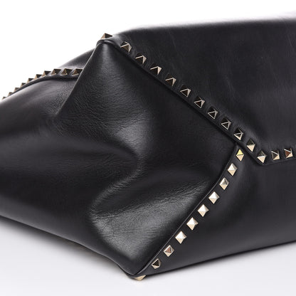 Valentino Garavani Vitello Large Rockstud Crossbody Tote Black 8 of 12