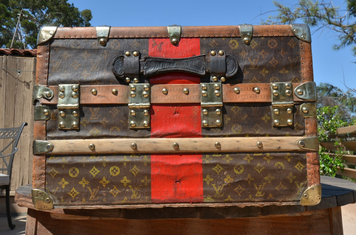 Louis Vuitton Antique Steamer Trunk 4 of 13