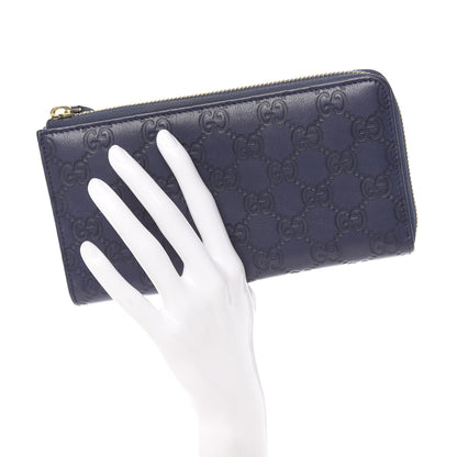 Gucci Guccissima Vitello Tender Donna Long Wallet Blue 2 of 8