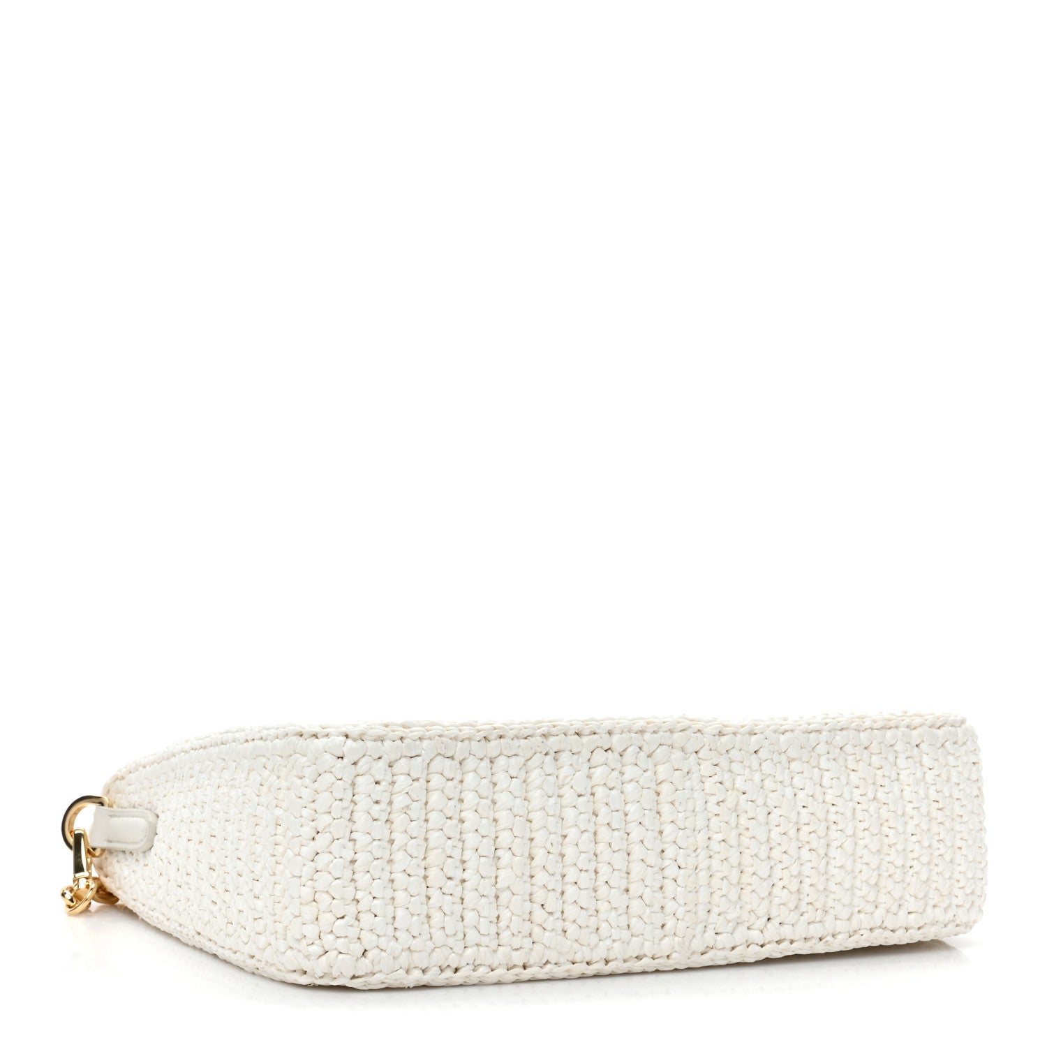 Prada Yarn Raffia Effect Crochet Re-Edition 2005 Shoulder Bag White 4 of 9