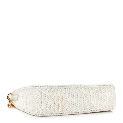 Prada Yarn Raffia Effect Crochet Re-Edition 2005 Shoulder Bag White 4 of 9