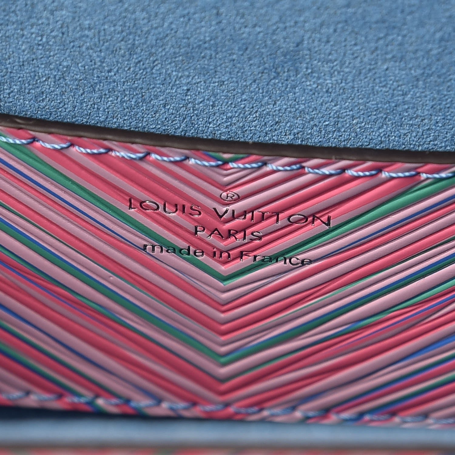 Louis Vuitton Epi Tropical Twist Shoulder Bag MM Blue Rose 7 of 9