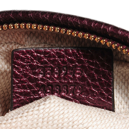 Gucci Metallic Cellarius Calfskin Mini Soho Chain Bag Classic Burgundy 7 of 7