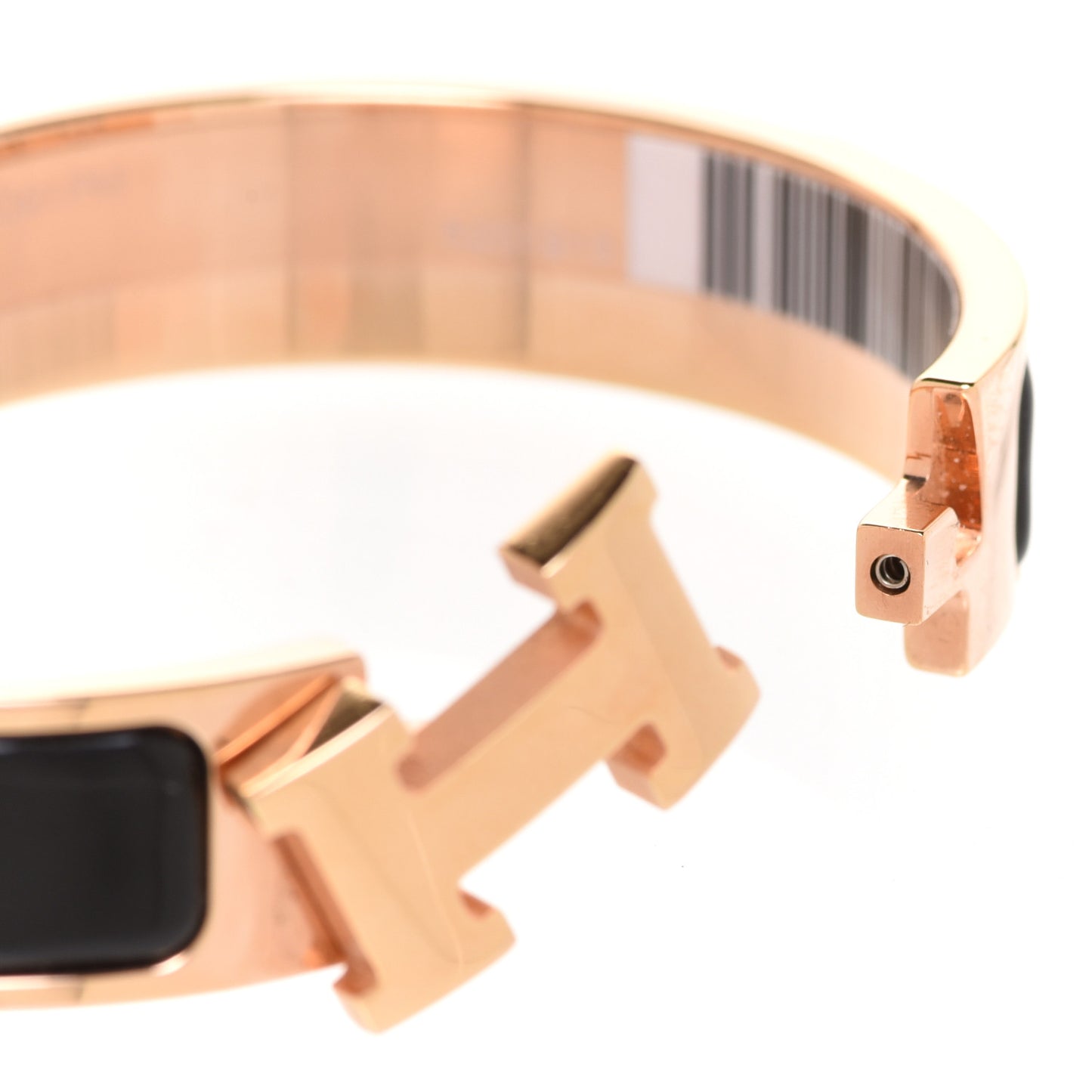 Enamel Narrow Clic Clac H Bracelet PM Black