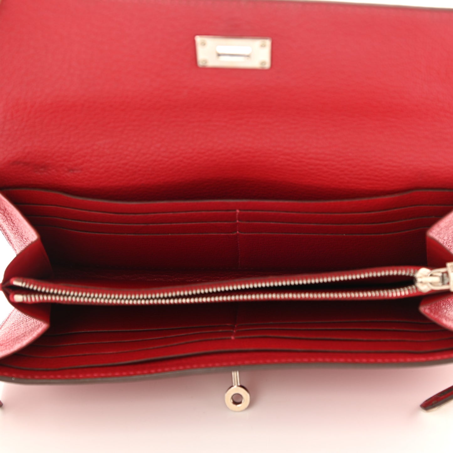 Chevre Mysore Kelly Longue Wallet Rouge Casaque