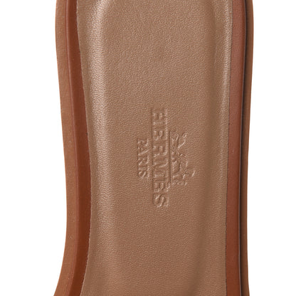 Hermes Box Calfskin Oran Sandals 36 Gold 5 of 10