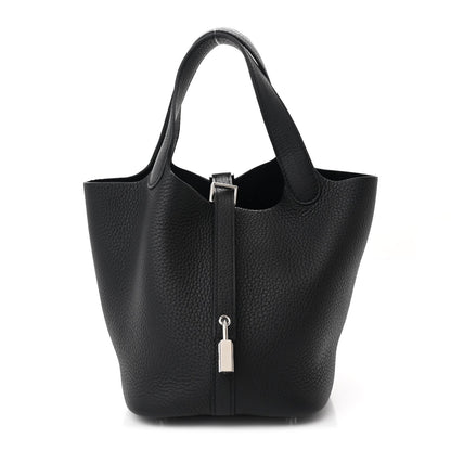 Hermes Taurillon Clemence Picotin Lock 18 PM Black 1 of 10