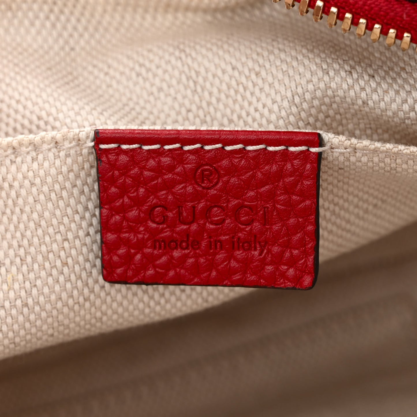 Pebbled Calfskin Small Soho Disco Bag Vibrant Red