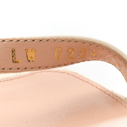 Louis Vuitton Patent Calfskin Blossom Sandals 37.5 White 9 of 9