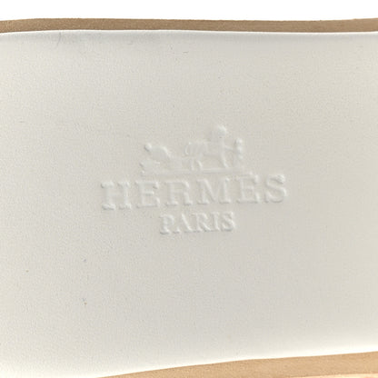 Hermes Calfskin Cork Eze 30 Sandals 36 White 8 of 11