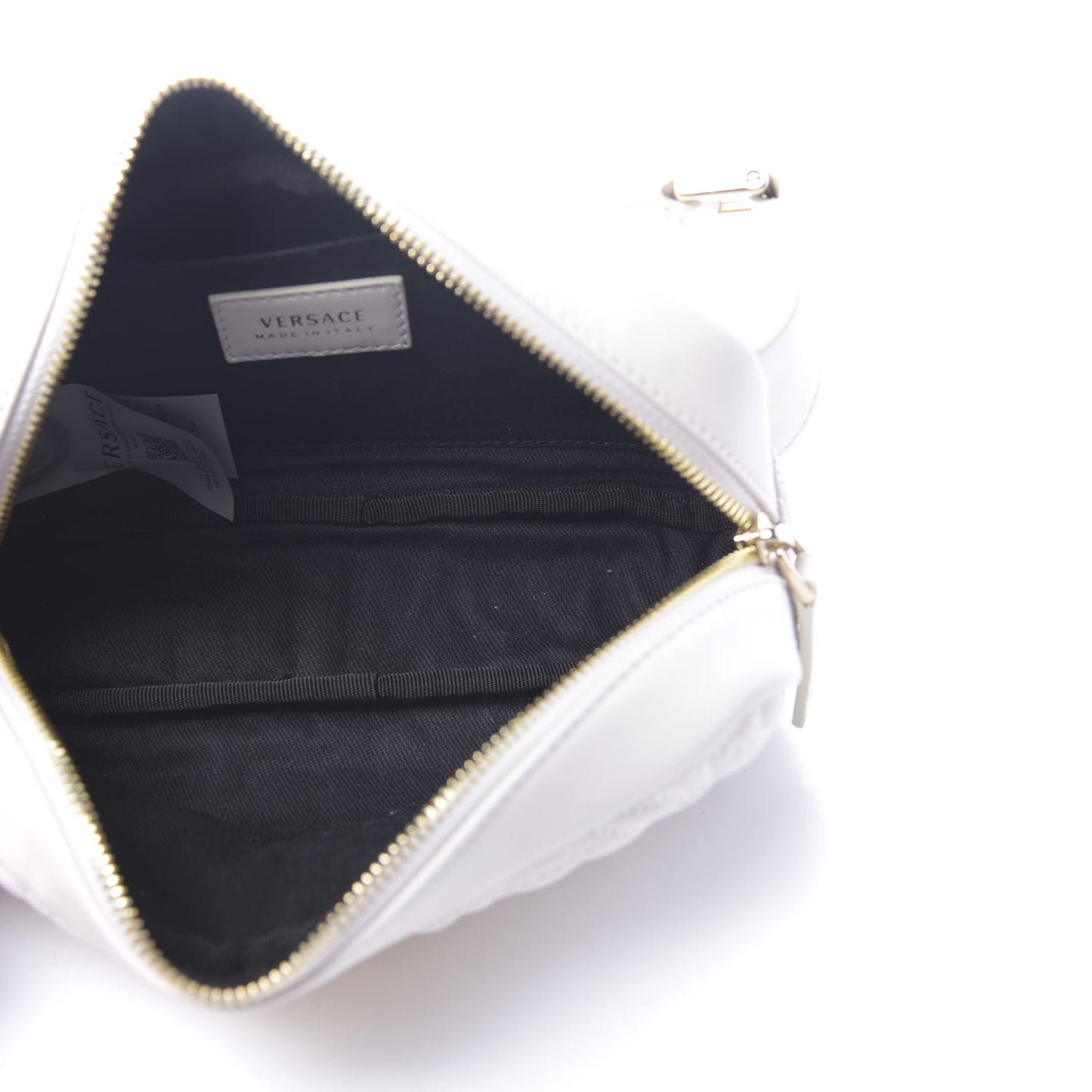 Nappa Barocco Quilted Vanitas Medea Belt Bag White
