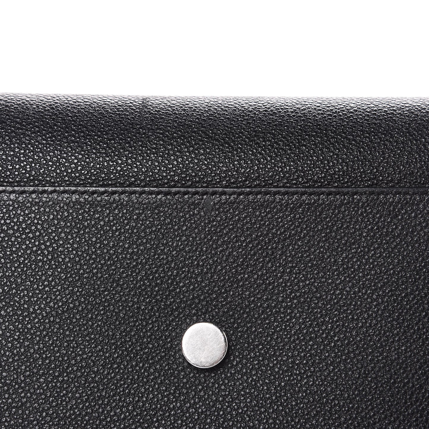 Grained Calfskin Small Cabas Rive Gauche Black