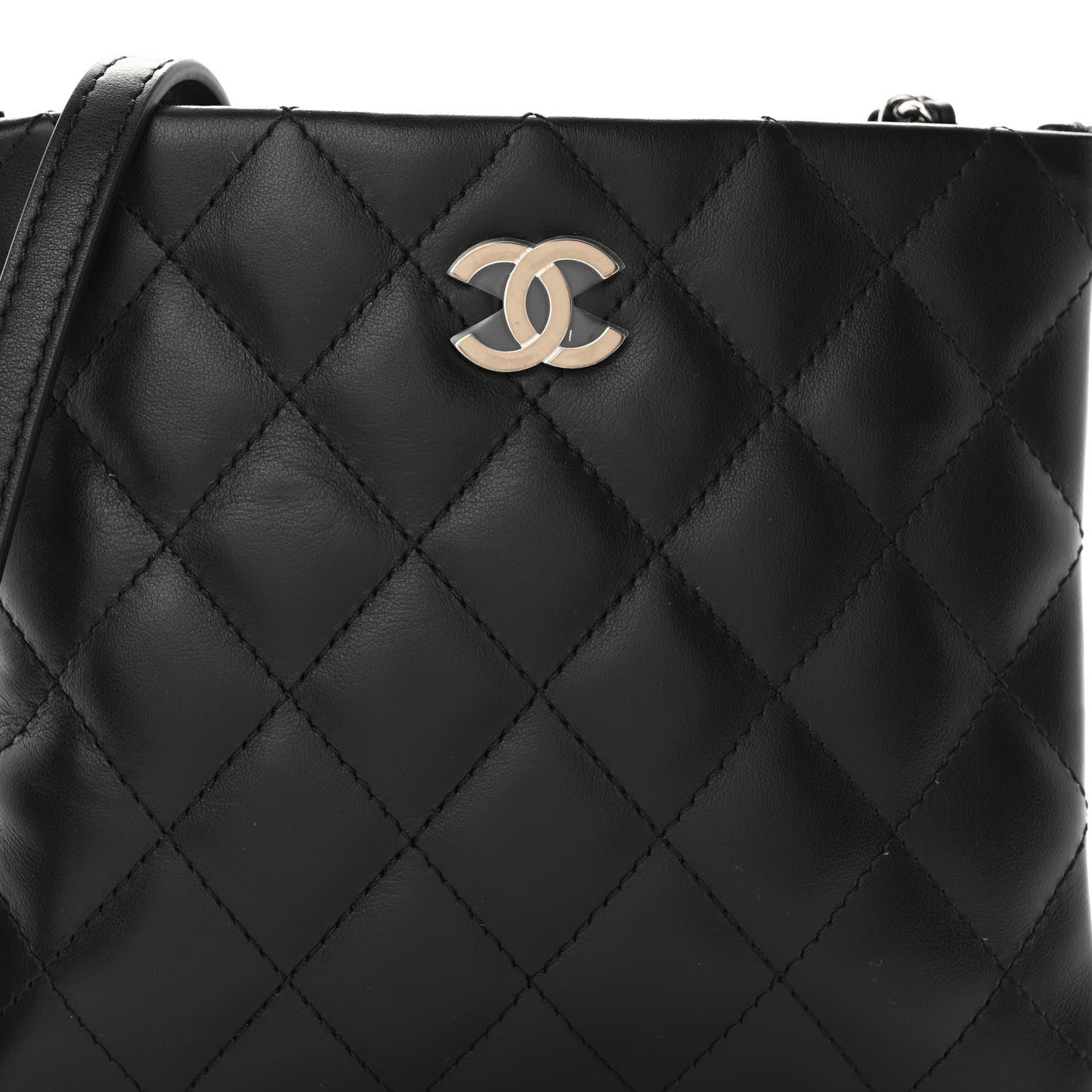Chanel Lambskin Quilted Crossbody Bag Black 7 of 9