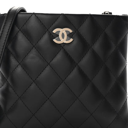 Chanel Lambskin Quilted Crossbody Bag Black 7 of 9