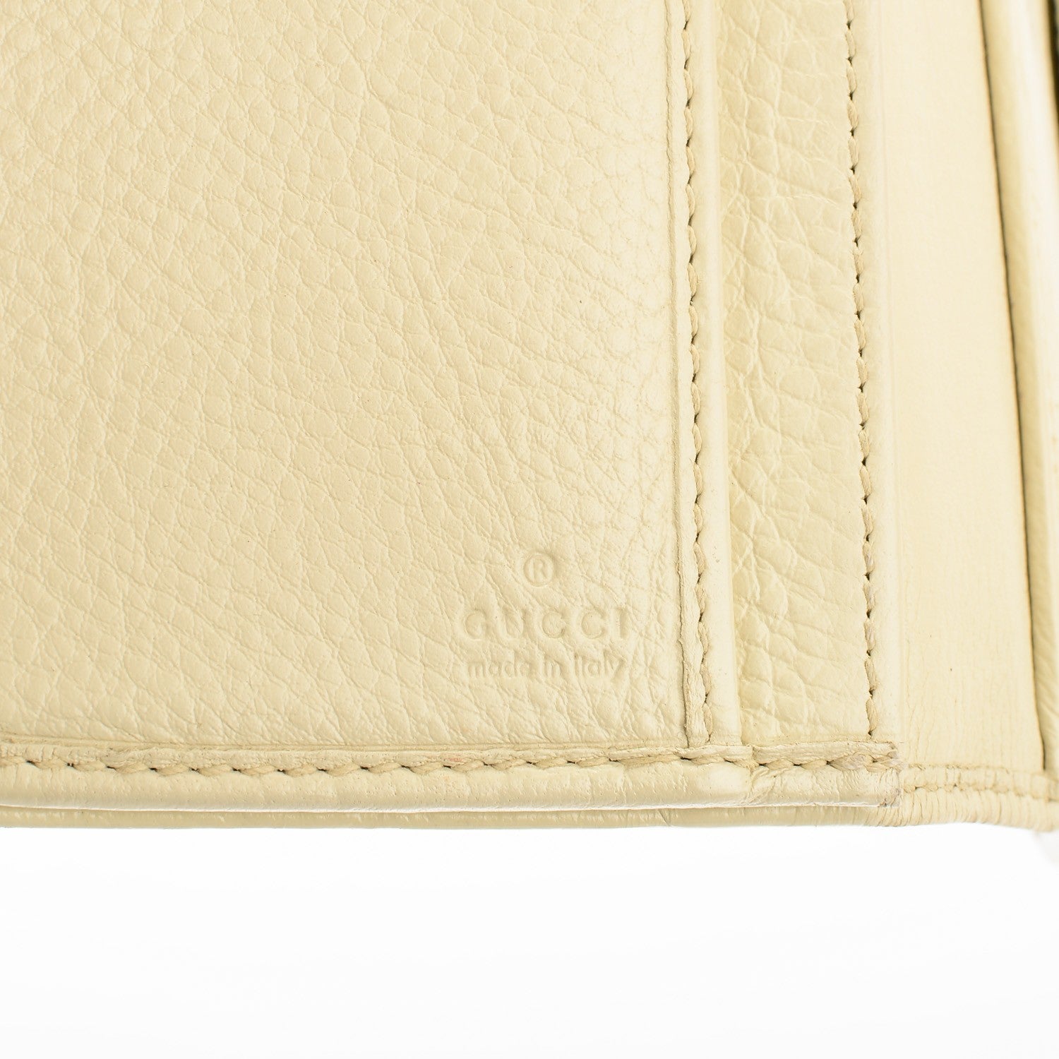 Gucci Guccissima Web Metal Bar Continental Wallet Off White 6 of 7