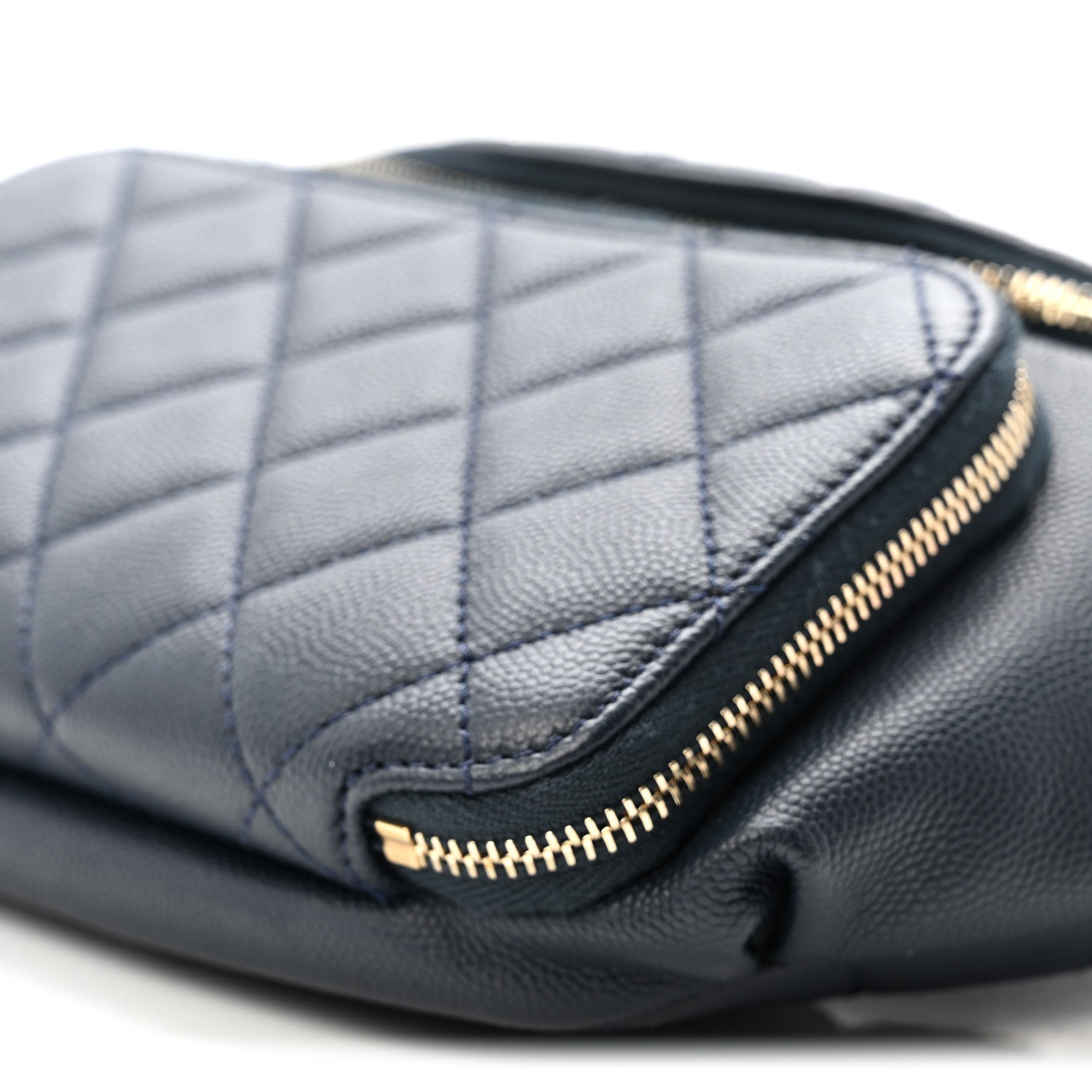 Chanel Caviar Quilted Business Affinity Waist Belt Bag Navy 11 of 11