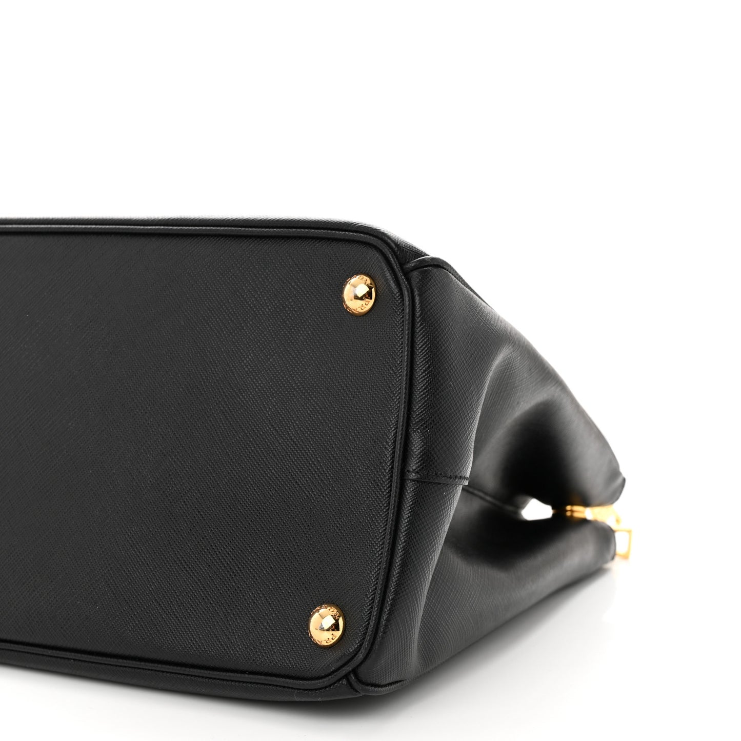 Saffiano Medium Galleria Double Zip Tote Black