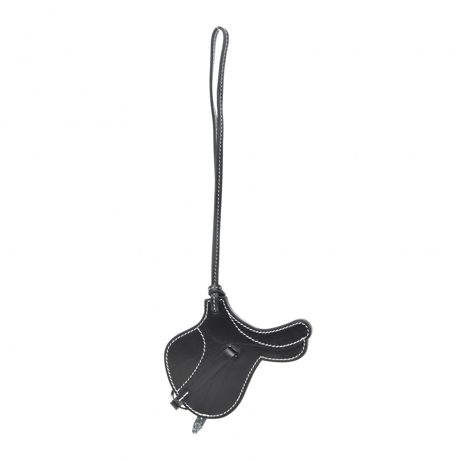 Hermes Box Paddock Selle Horse Saddle Bag Charm Black 1 of 3