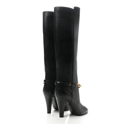 Saint Laurent Smooth Calfskin Le Maillon 95 Boots 37 Black 4 of 7