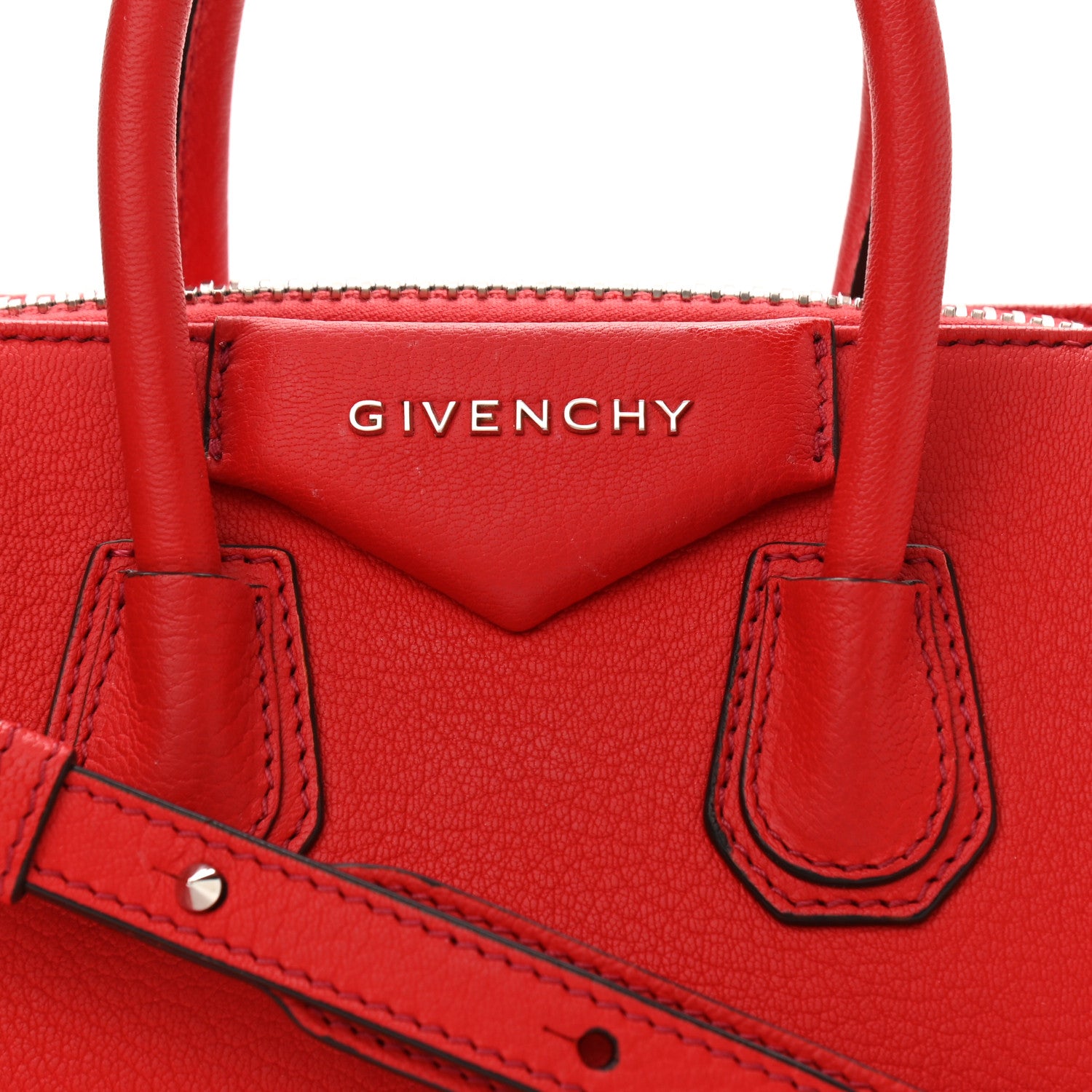 Givenchy Sugar Goatskin Mini Antigona Red 8 of 12