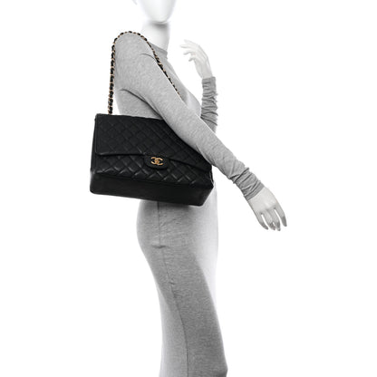 Chanel Caviar Quilted Maxi Single Flap Black 2 of 11
