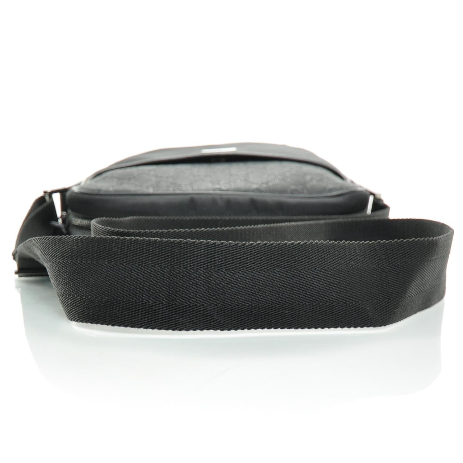 Gucci Guccissima Trim Messenger Bag Black 5 of 8