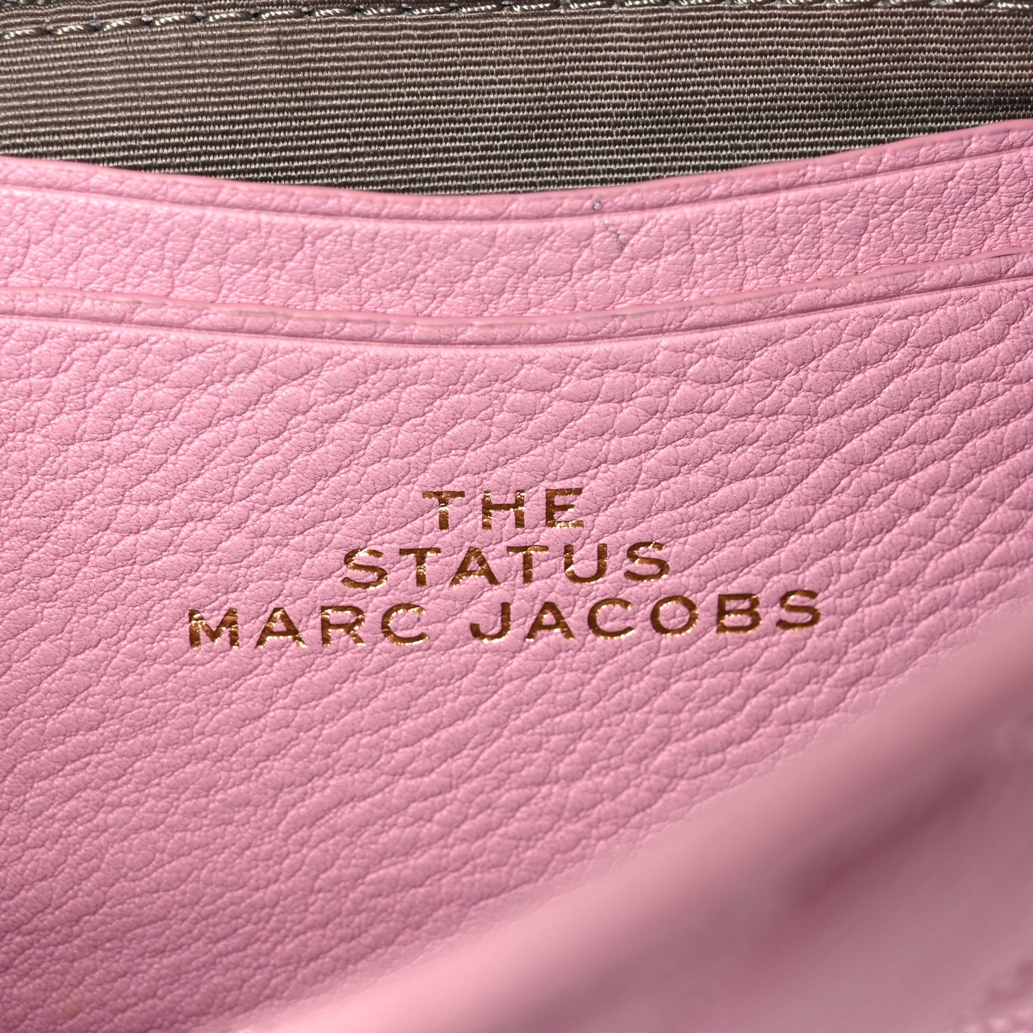Marc Jacobs Grained Calfskin Quilted Double Stitched Small The Status Shoulder Bag Pink 5 of 9