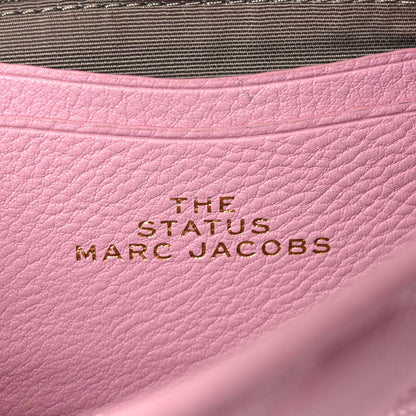 Marc Jacobs Grained Calfskin Quilted Double Stitched Small The Status Shoulder Bag Pink 5 of 9