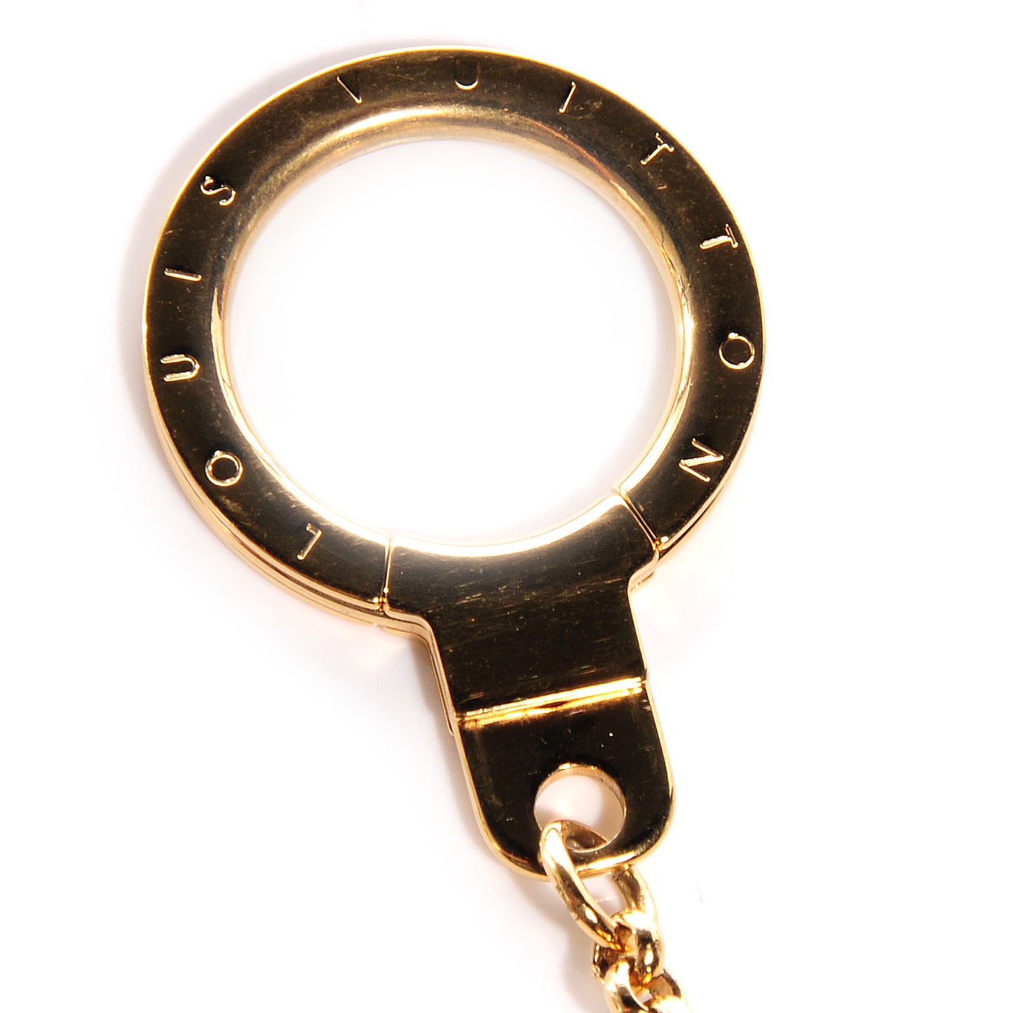 Mirror Ball Disco Key Holder Chain Ring Gold
