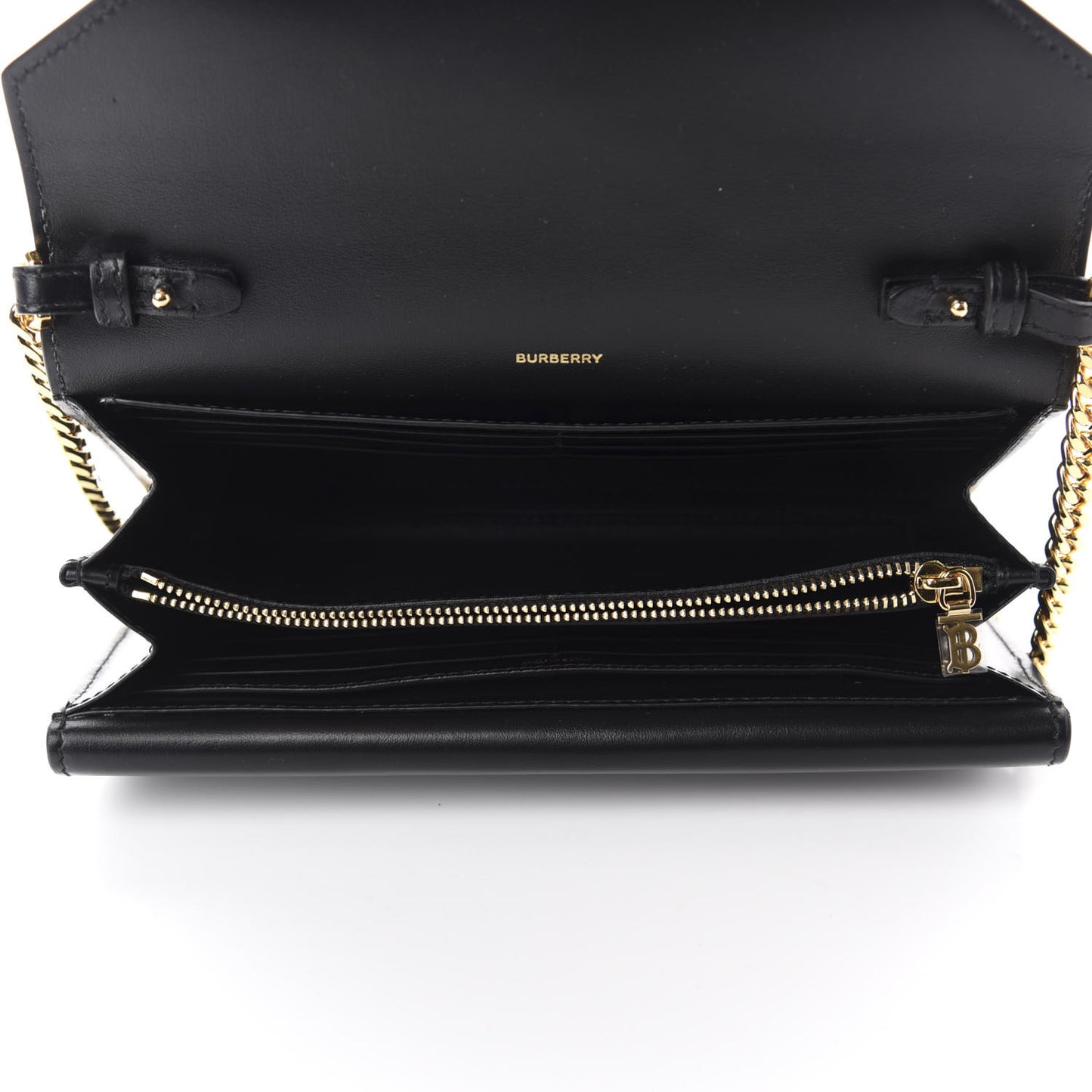 Lambskin Quilted Wallet With Detachable Strap Black