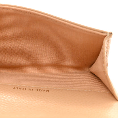 Chanel Caviar Quilted Flap Card Holder Wallet Beige 5 of 9