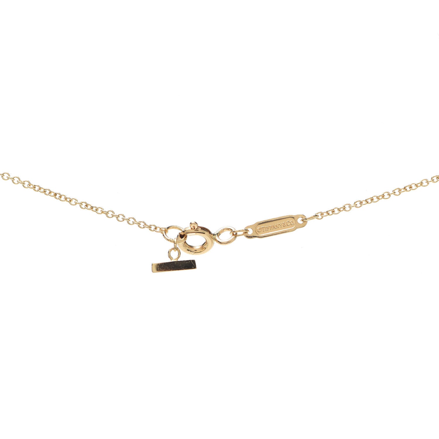 Tiffany 18K Yellow Gold Small T Smile Pendant Necklace 4 of 5