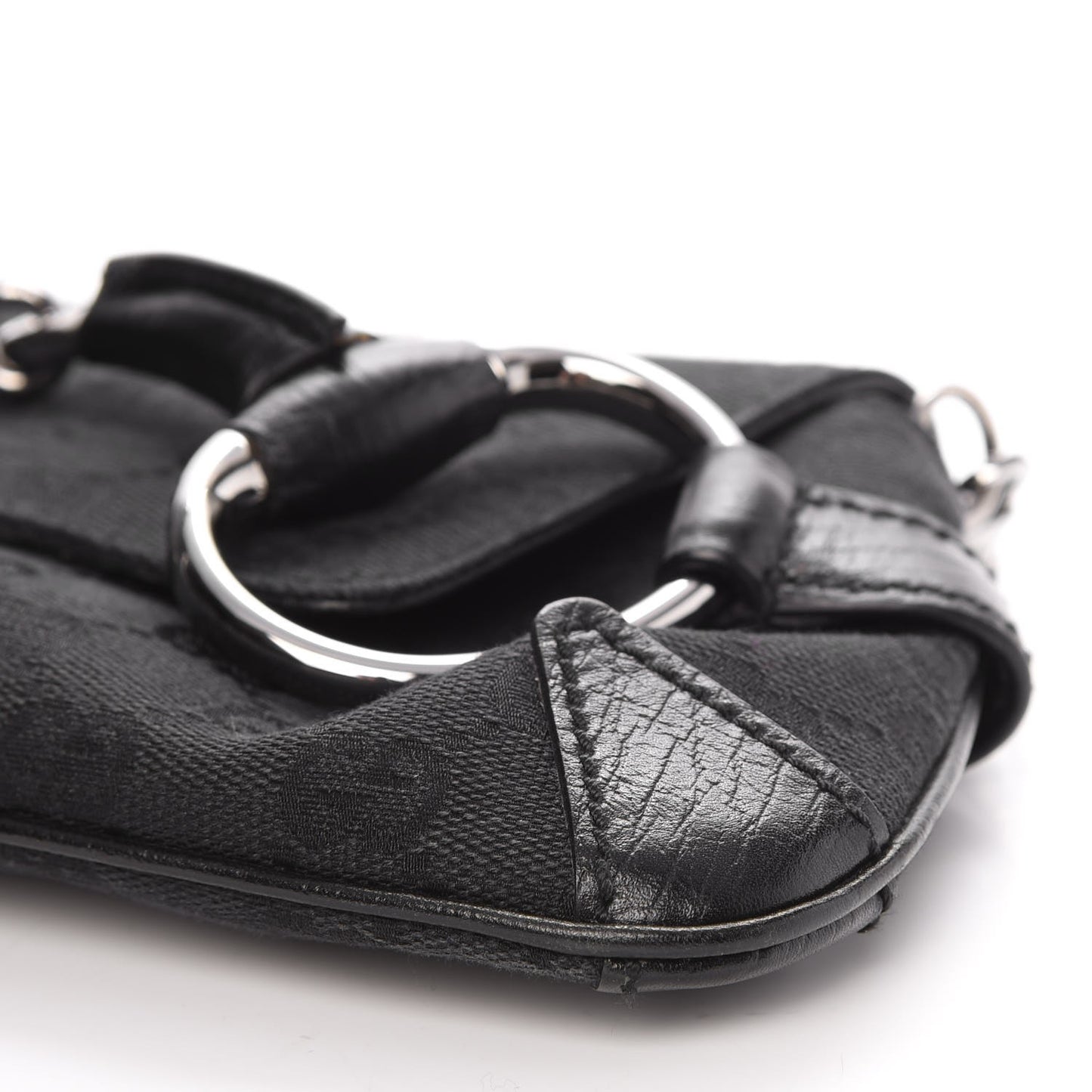 Monogram Horsebit Chain Clutch Black