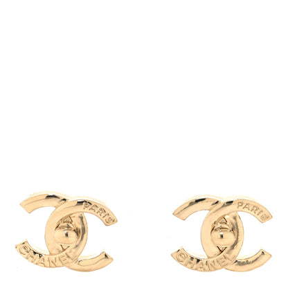Chanel Metal CC Turnlock Earrings Gold 1 of 4