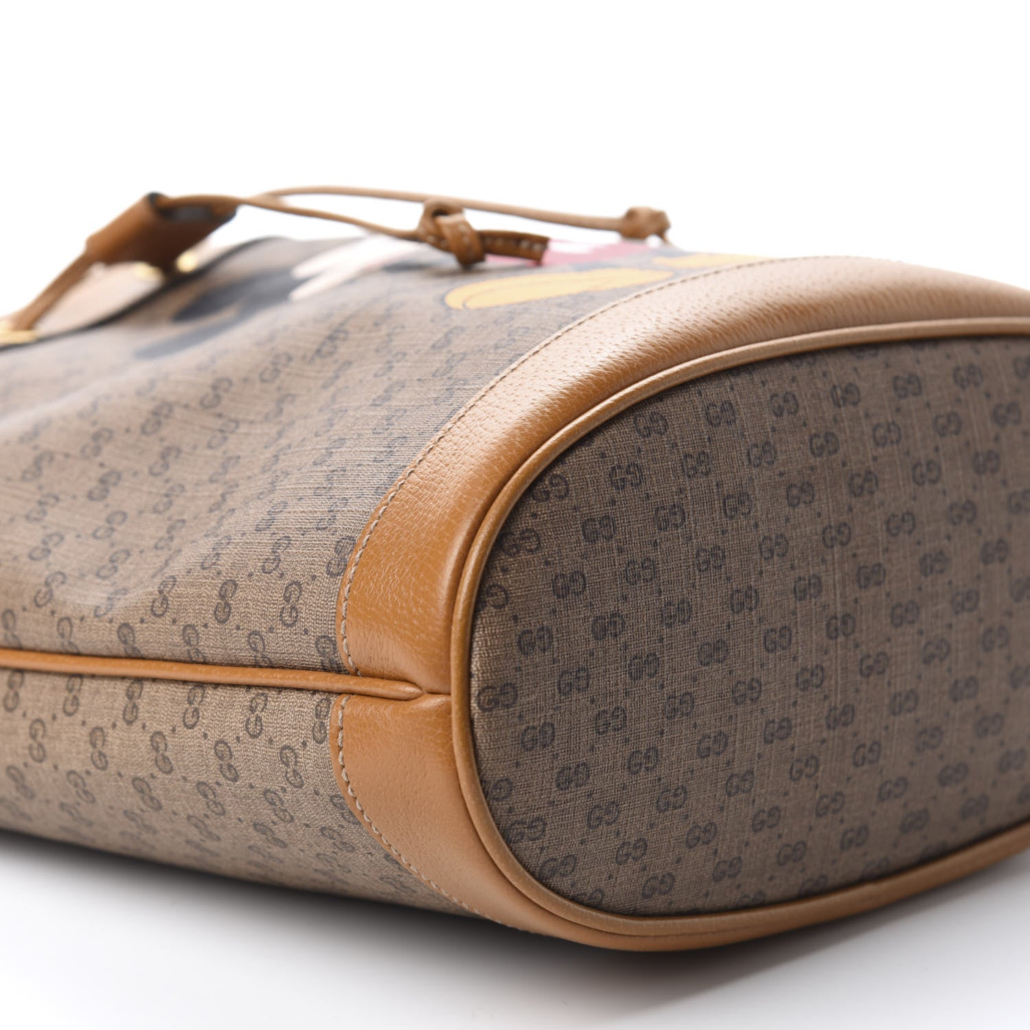 Gucci X DISNEY Mini Vintage GG Supreme Monogram Bucket Bag Beige Vintage Sun Oil 6 of 11