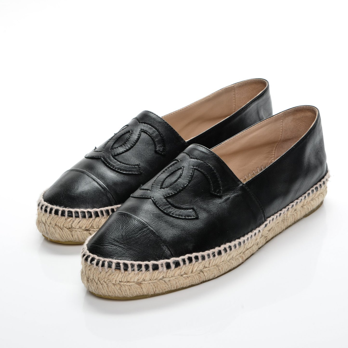 Lambskin CC Espadrilles 41 Black