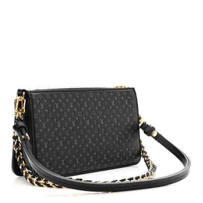 Louis Vuitton Calfskin Nanogram Embossed Lexington Pouch Black 3 of 9