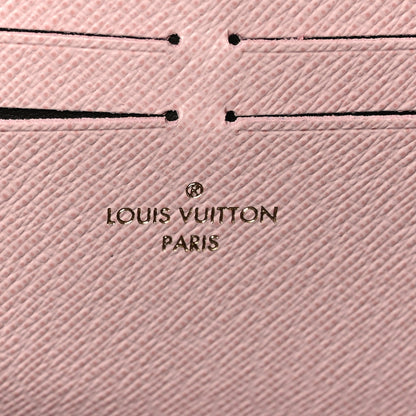 Louis Vuitton Damier Ebene Clemence Wallet Rose Ballerine 7 of 7