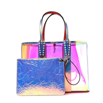 Christian Louboutin PVC Spikes East West Cabata Tote Clear Multicolor 3 of 14