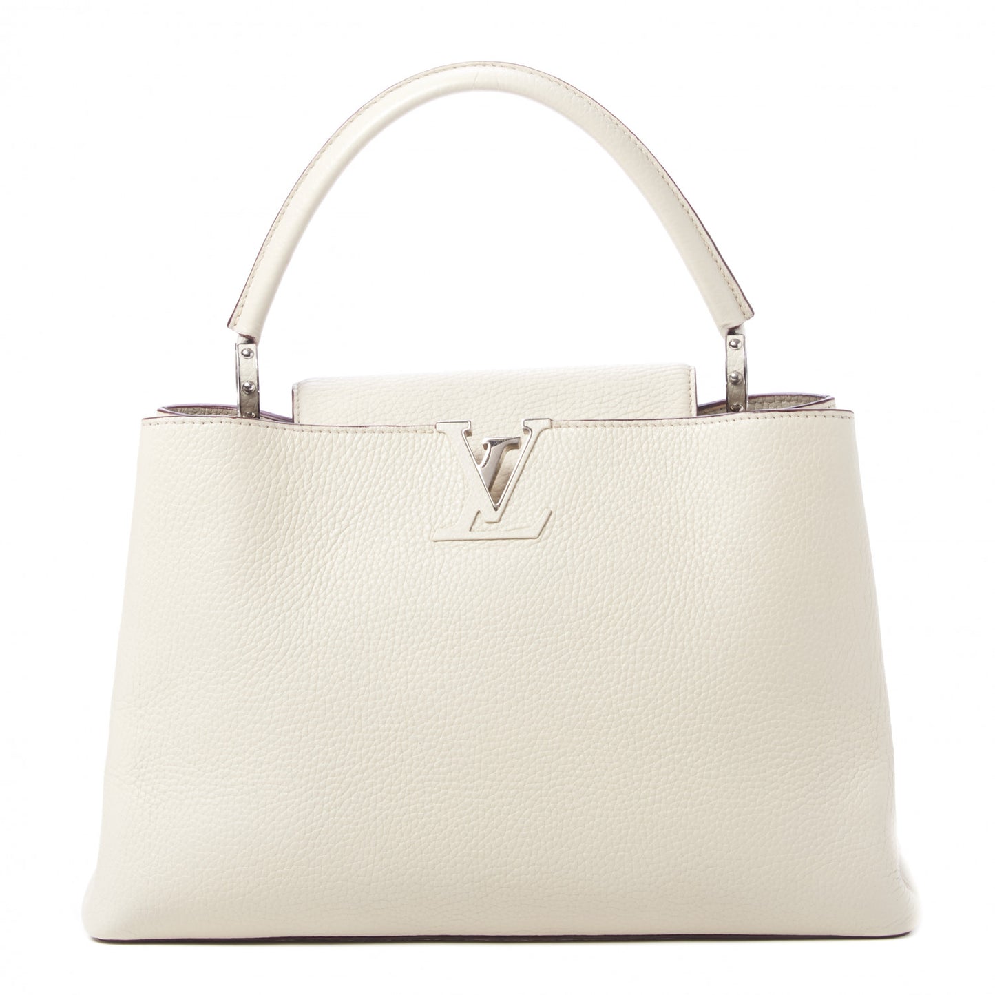Taurillon Capucines MM Blanc Casse