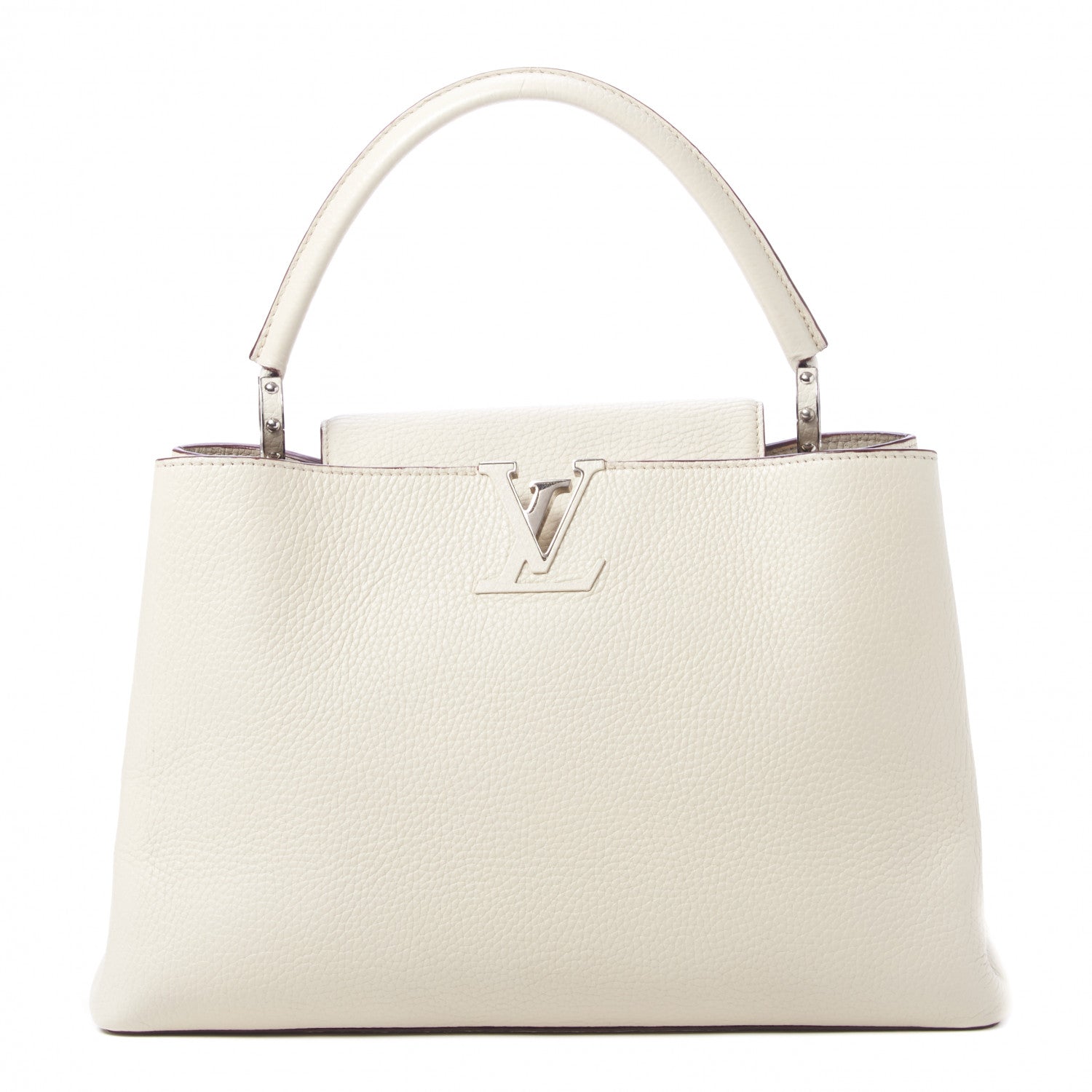 Louis Vuitton Taurillon Capucines MM Blanc Casse 1 of 7