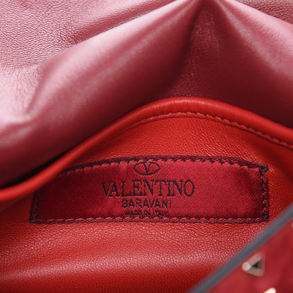 Valentino Garavani Suede Small Rockstud Spike Shoulder Bag Rubino 6 of 7