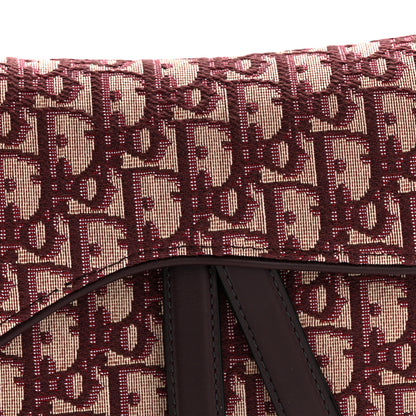 Christian Dior Oblique Saddle Bag Burgundy 8 of 10