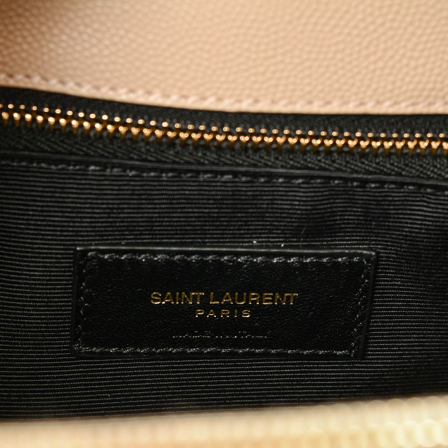 Saint Laurent Grain De Poudre Matelasse Chevron Monogram Shopping Bag Nude Powder 6 of 7