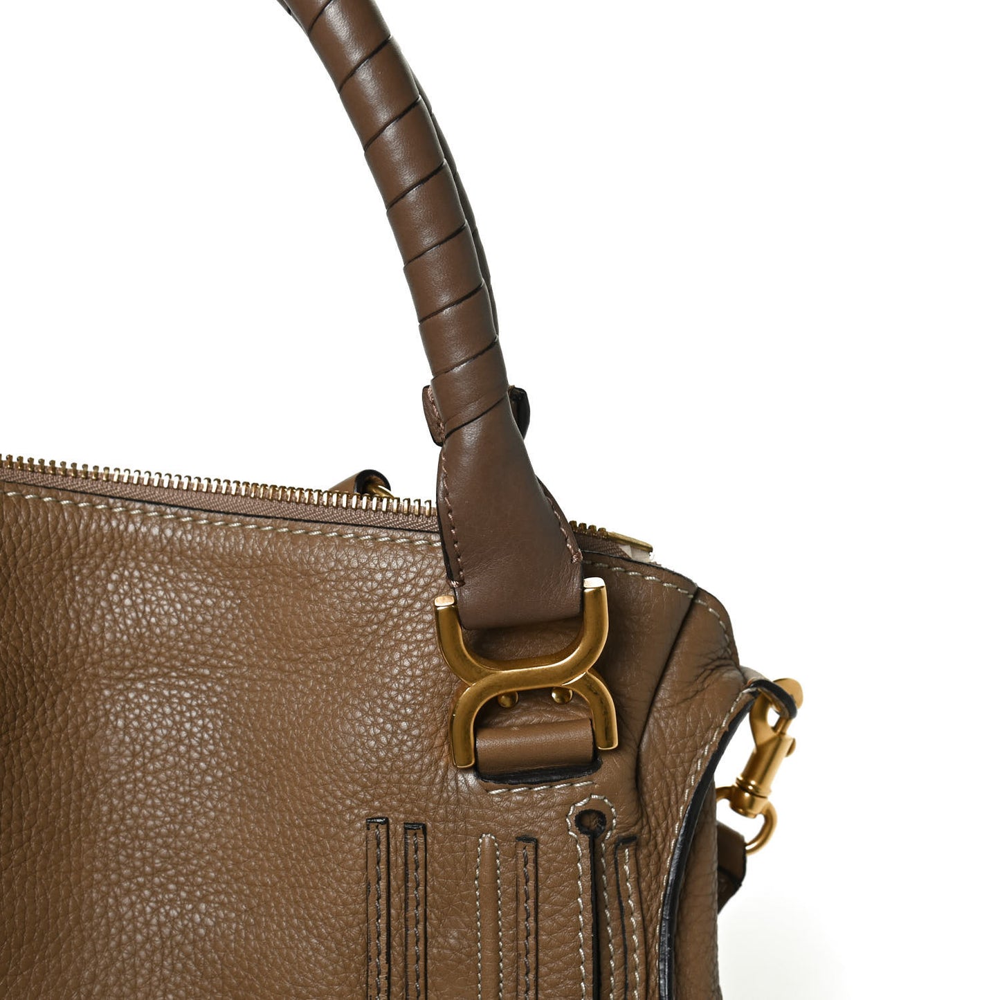 Calfskin Medium Marcie Satchel Nut