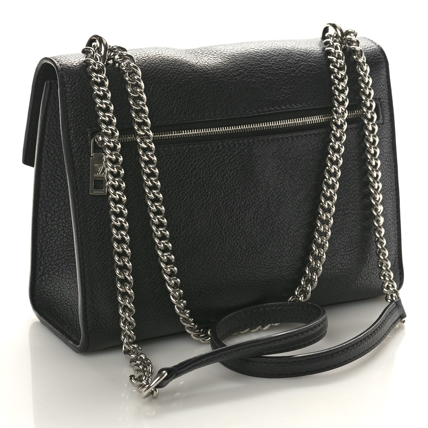 Louis Vuitton Soft Calfskin My Lockme Chain Bag BB Black 3 of 9